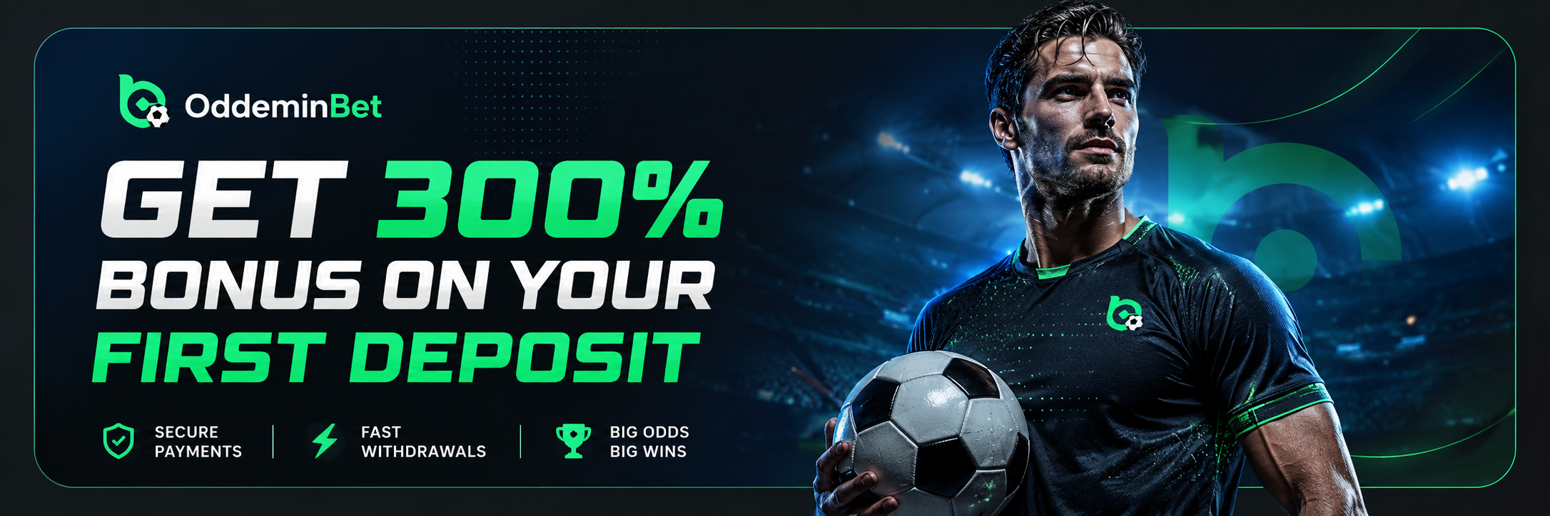 ODDEMINBET GET 300 PERCENT BONUS ON YOUR FIRST DEPOSIT